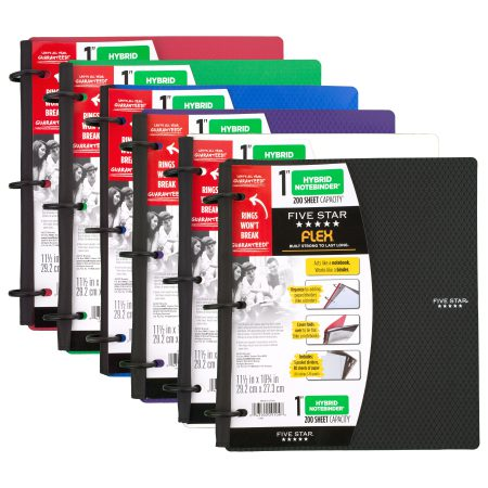 Five Star Flex 1" Notebinder (10.5" X 11") - Assorted Colours