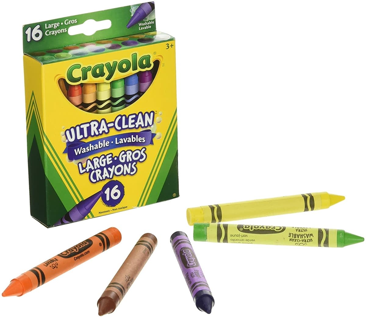 Crayola Ultra-Clean Large Washable Crayons - 16 Pack