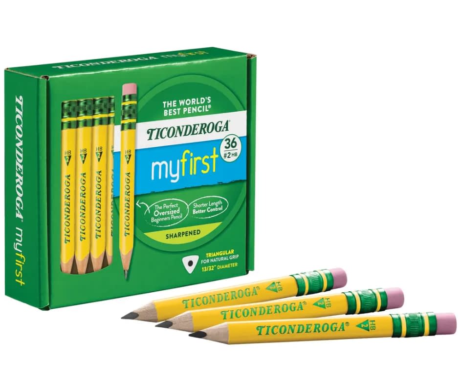 Dixon Ticonderoga My First Short Tri-Write HB #2 Pencils (with erasers) - 36 pack - Image 1