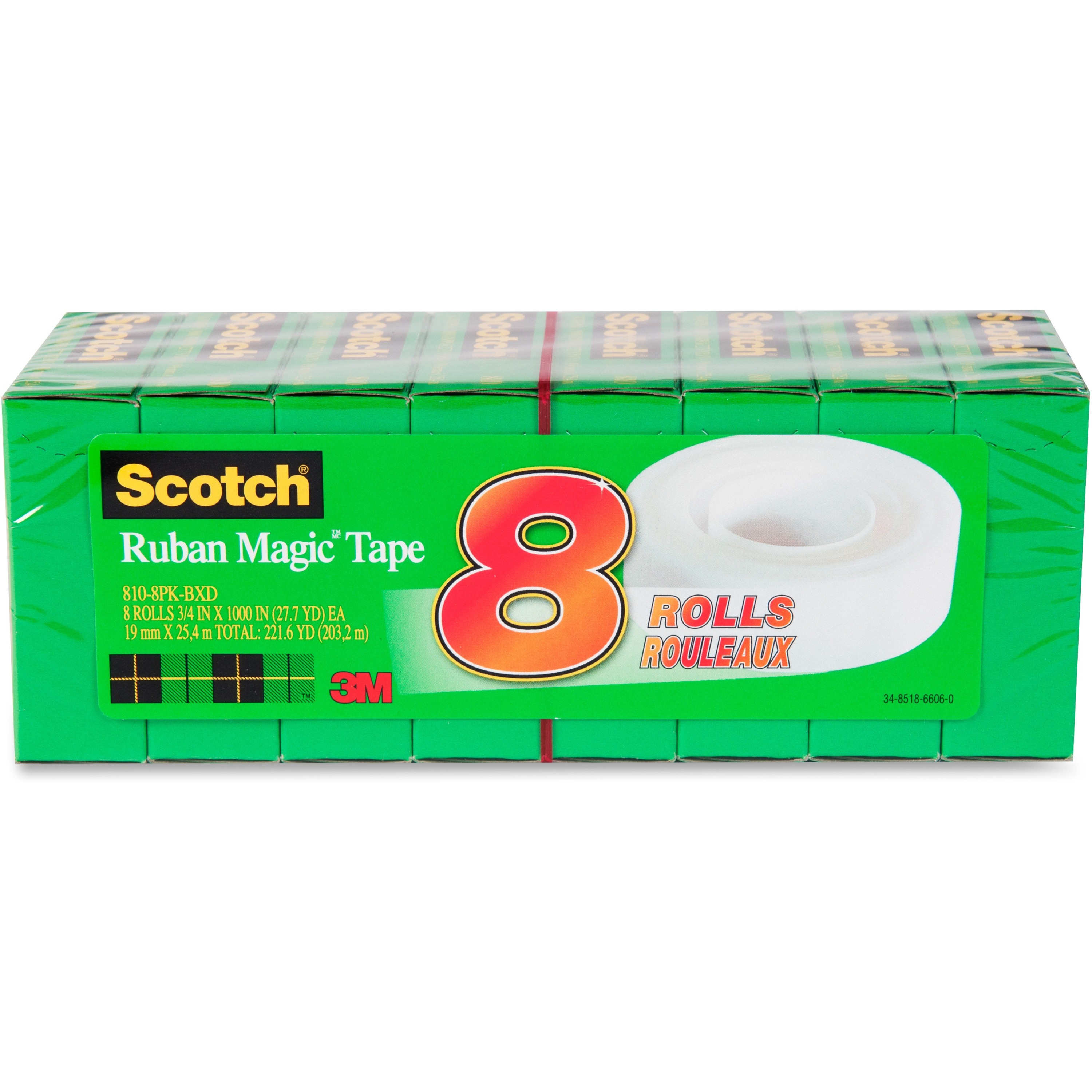 Scotch Magic Tape 3/4 in x 27.7 yd (19 mm x 25.4 m) (8 Pack) - Image 1